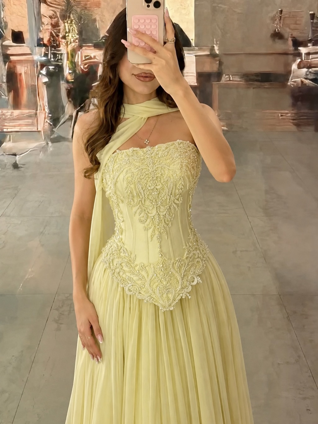 Vestido de Fiesta Personalizad - Embroidery Yellow Dress reseña y precio