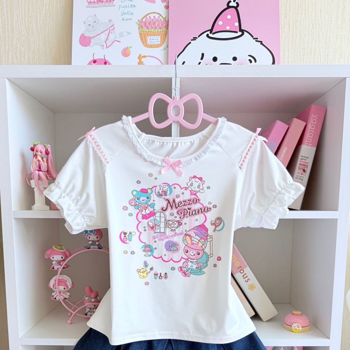 Conjuntos de falda dulce japon - Embroidery Cotton Shirt reseña y precio