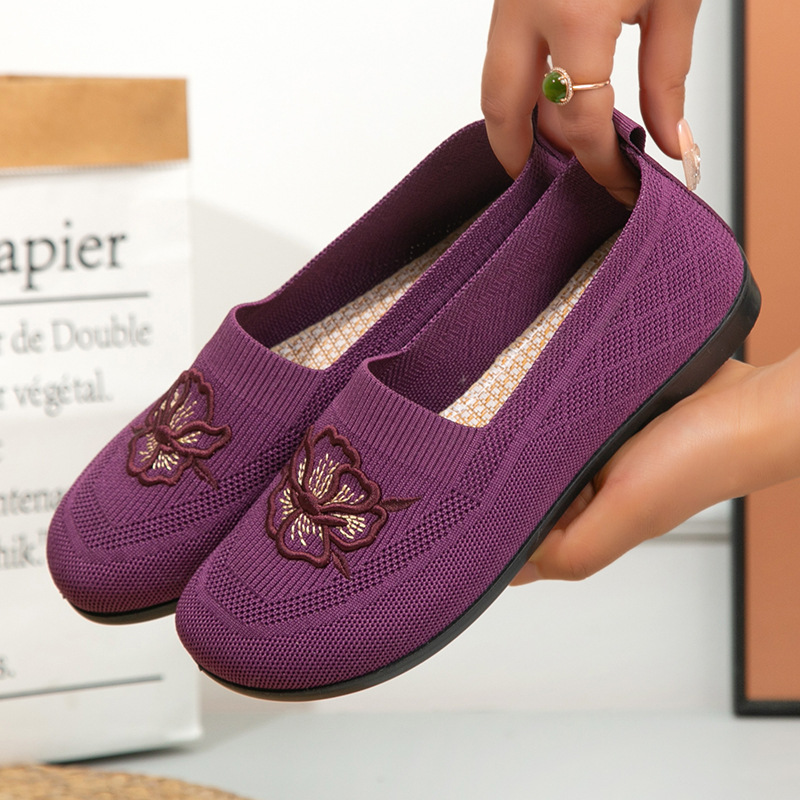 Zapatos planos de punto para m - Embroidery Garments reseña y precio