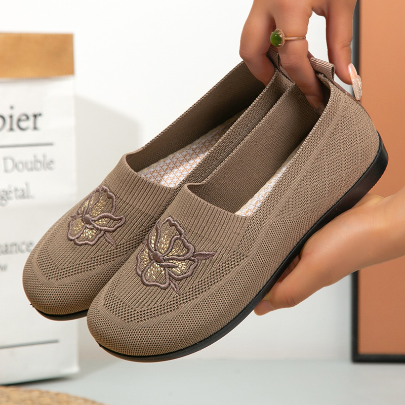 Zapatos planos de punto para m - Embroidery Garments reseña y precio