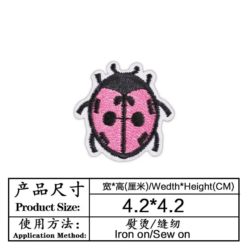 100 unids/lote pequeño parche  - Embroidery Lady Bug reseña y precio
