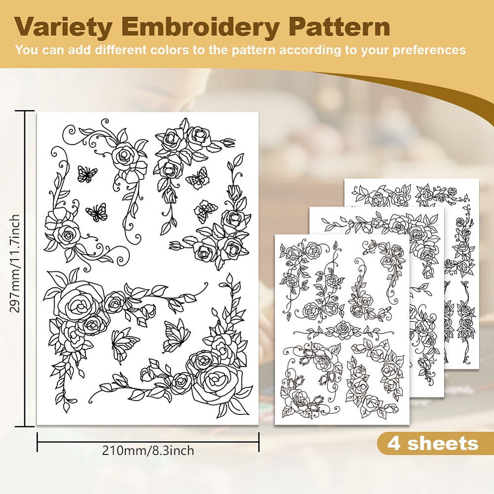 38 piezas de encaje de rosas,  - Embroidery Rose reseña y precio