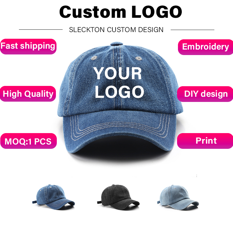 SLECKTON-gorra de béisbol pers - Embroidery Design Logo reseña y precio