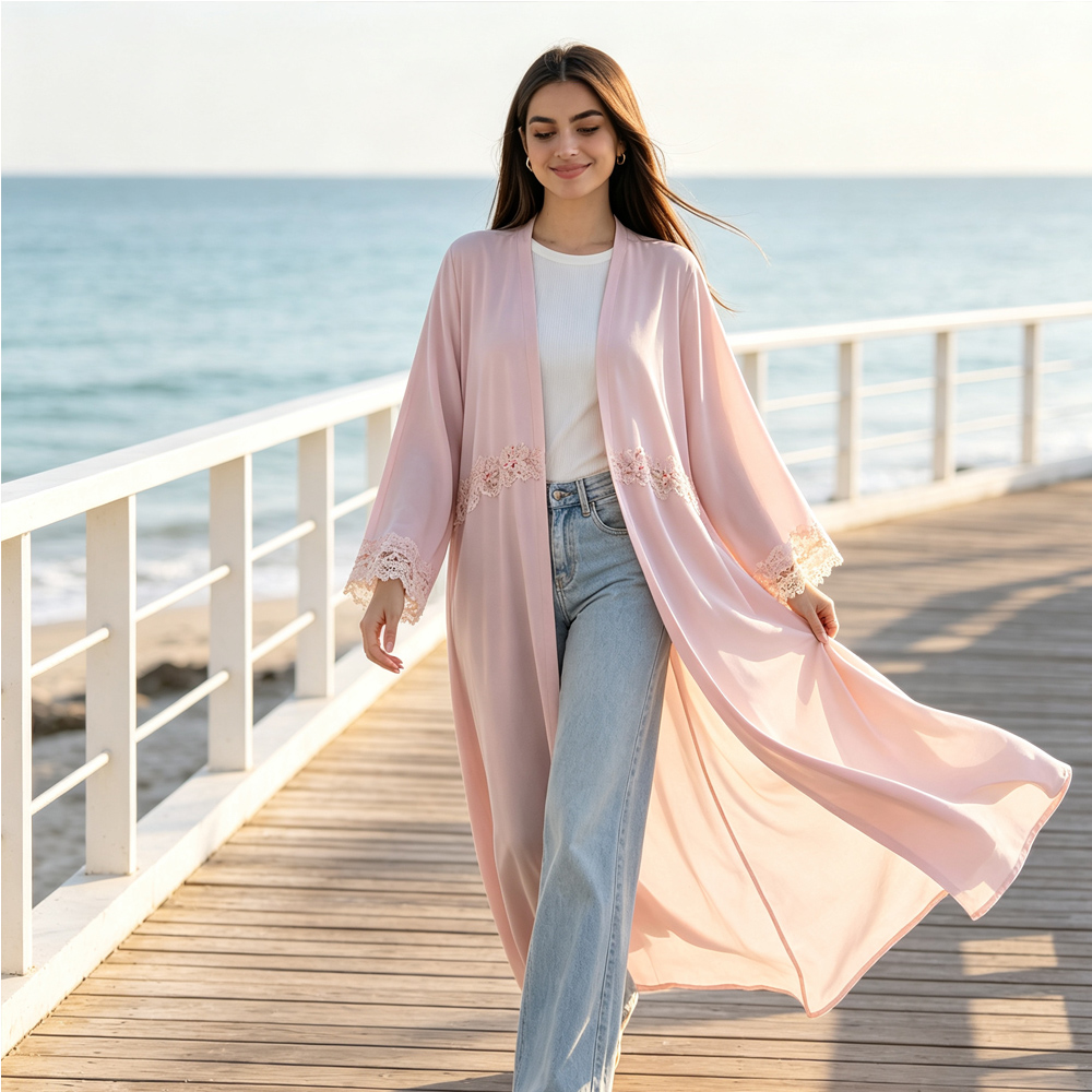 Abaya Kimono Bordada con Frent - Embroidery Kebaya reseña y precio