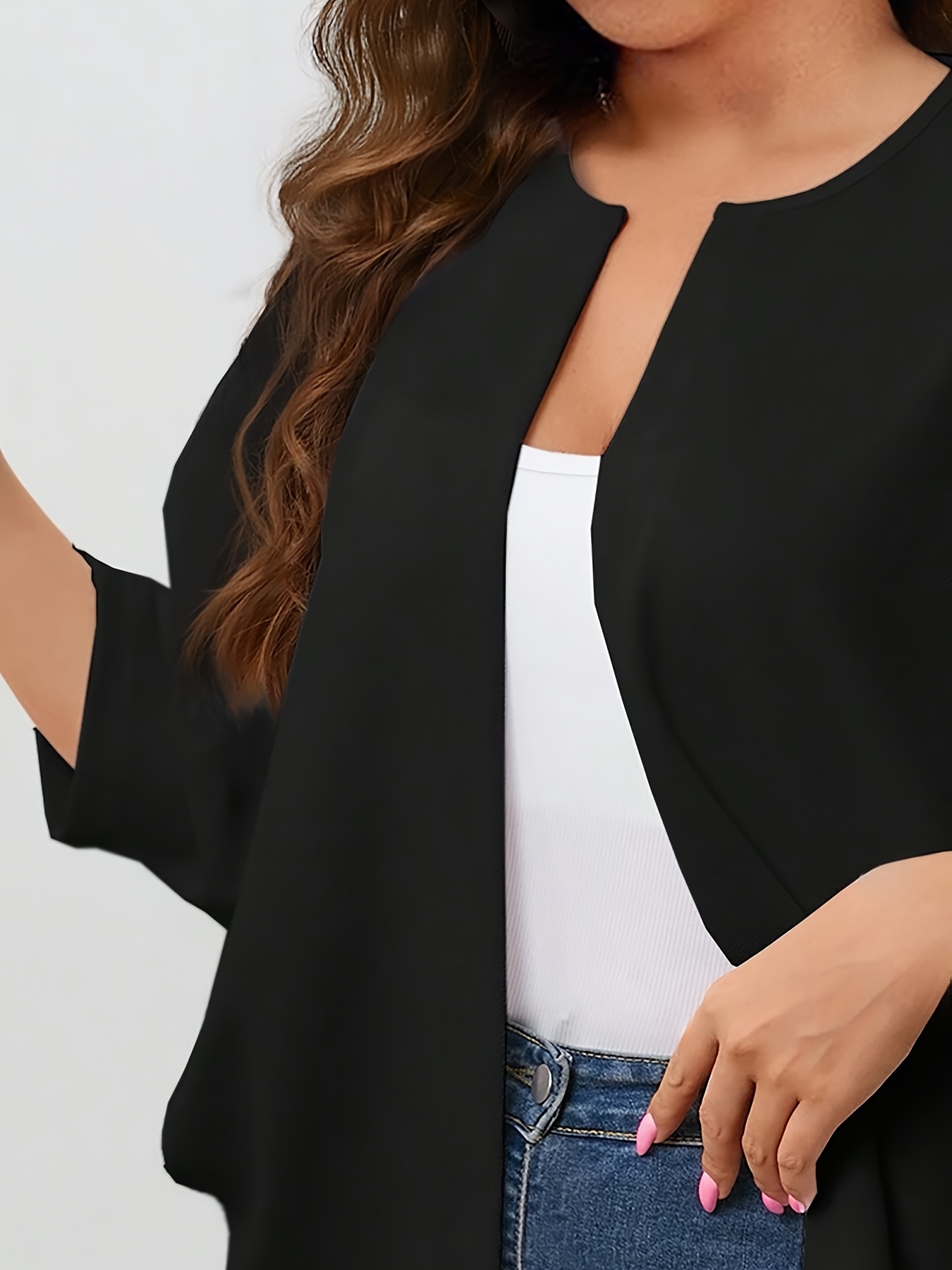 Cárdigan de talla grande con f - Embroidery Online reseña y precio