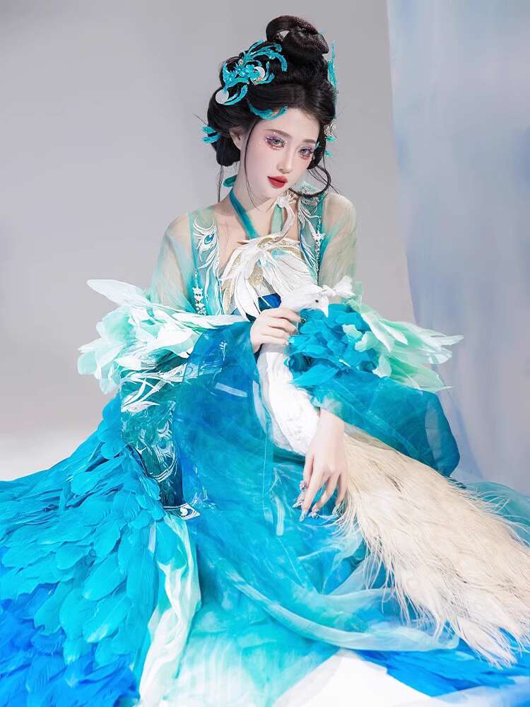 Nuevo Pavo Real Hanfu moda muj - Embroidery Cotton Shirt reseña y precio
